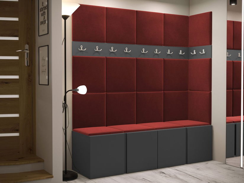 Mobilier hol Tovenaz II (stejar artisan + negru)