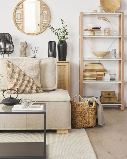 Regal JANAS (svijetlo drvo + bijela)