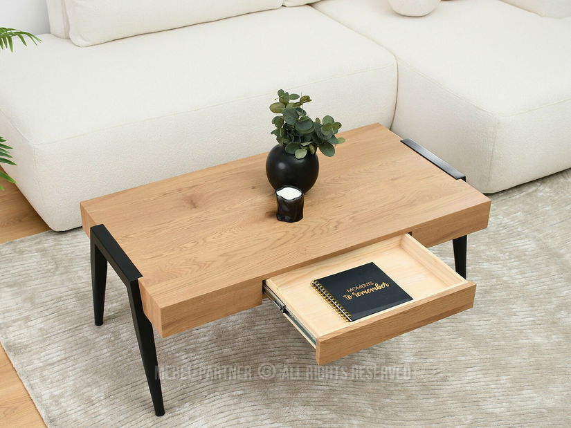 Konferenčný stolík Monton (dub + čierna)