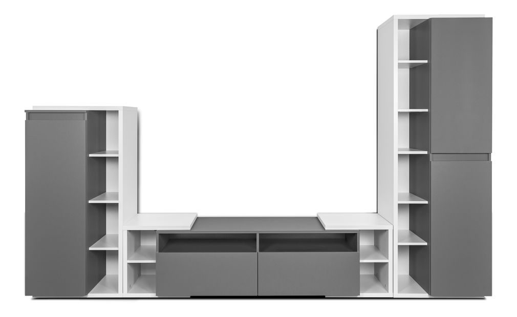 Obývacia stena Nancy 01 (svetlosivá + antracit)