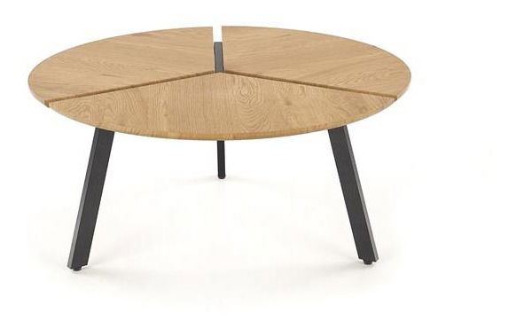 Konferenčný stolík Letha (prirodné drevo + čierna)