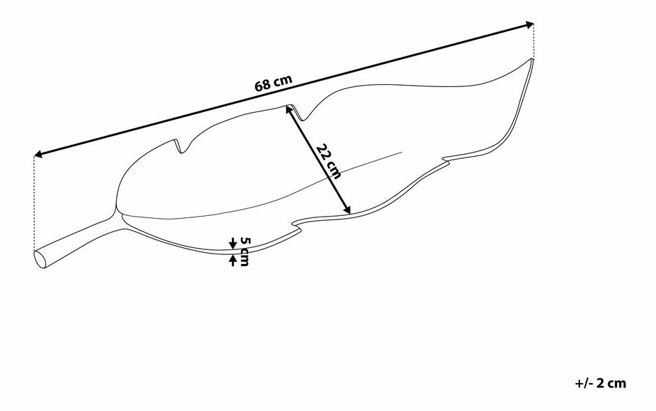 Bol 68 x 22 cm AMROS (argintiu)