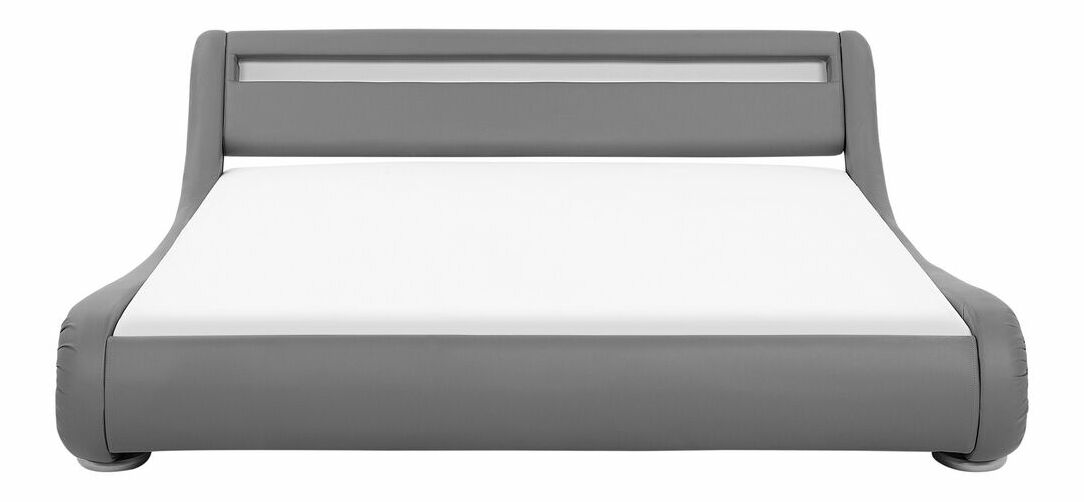 Pat cu saltea cu apă 180 cm Anais (gri) (cu somieră și saltea)