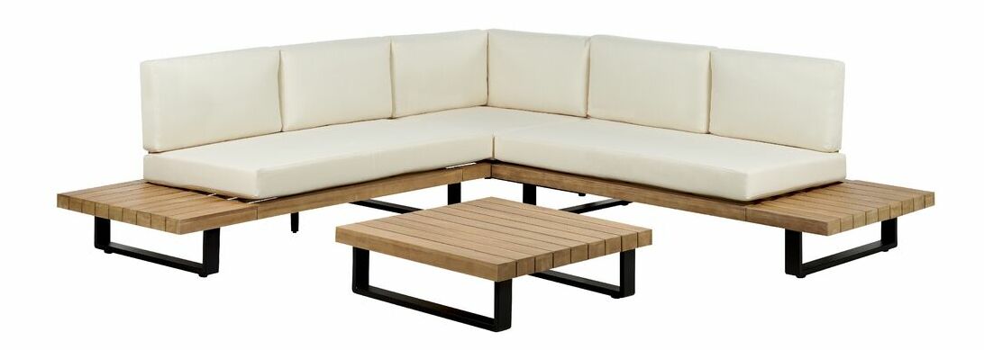 Set mobilier de grădină Mykza (lemn deschis)