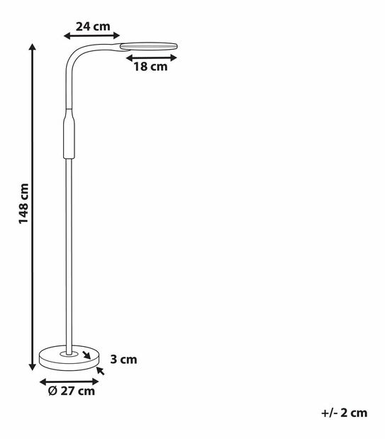 Lampă de podea Chiquis (negru)