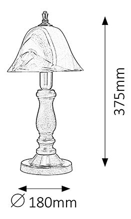 Stolová lampa Rustic 3 7092 (bronzová + orech vlašský + hnedá )