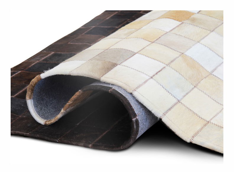 Bőr szőnyeg 200x300 cm TYP 07 (marhabőr + patchwork minta)