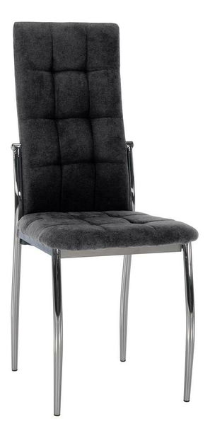 Blagovaonska stolica Tempo Kondela -Adore (tamnosiva + krom) 