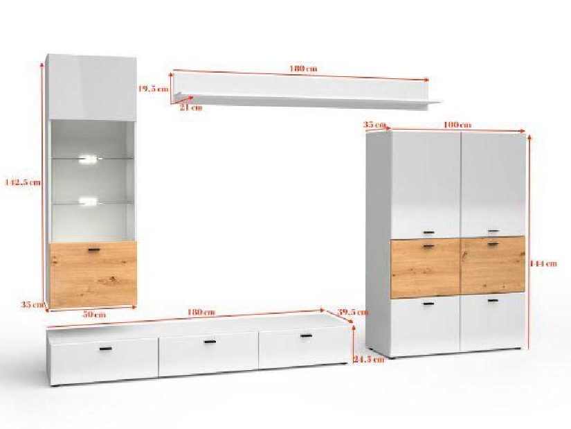 Mobilier living Marline (Alb)