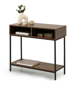 Konzolni stolić Frey (orah + crna)