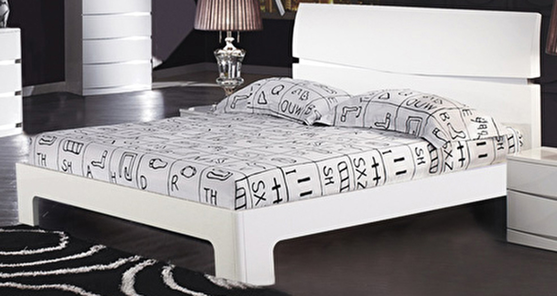 Manželská posteľ 160 cm Modena 300 biela (s roštom)