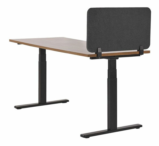 Prepážka na pracovný stôl 160x40 cm Whitley (tmavosivá)