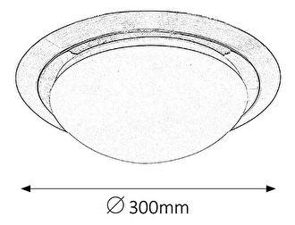 Stropné svietidlo Princessa 3662 (saténová chrómová + chrómová + opálové sklo)