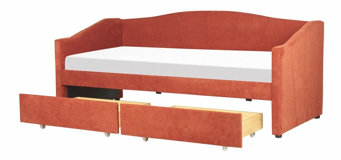 Egyszemélyes ágy 80 cm Clinton Bonell (barna) (ágyráccsal és matraccal, tárolóhely nélkül)