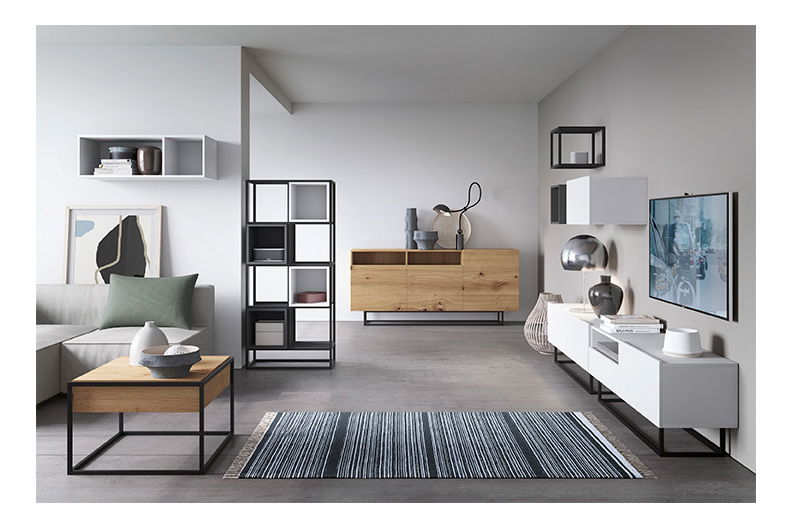 Komoda Svaren EK 180 (grafit + čierna) *výpredaj