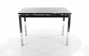 Rozkladací jedálenský stôl 110-170 cm Gerardo (čierna + chrómová) (pre 4 až 6 osôb)