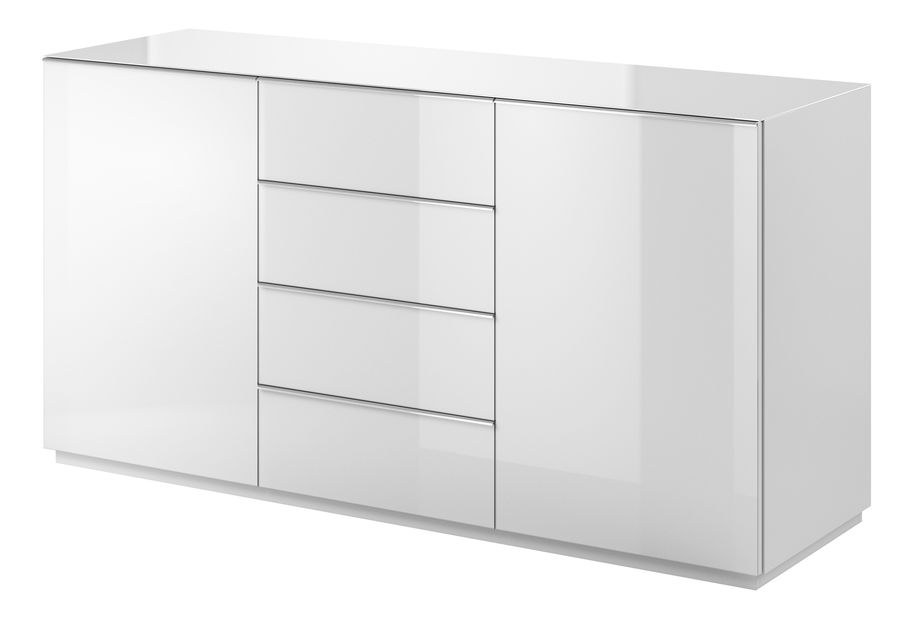 Komoda Henry Typ 26 (bijela + bijeli visoki sjaj)