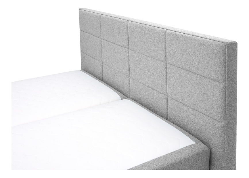 Franciaágy Boxspring 180 cm Revenant (világosszürke) (ágyráccsal és matraccal) (tárolóhellyel)