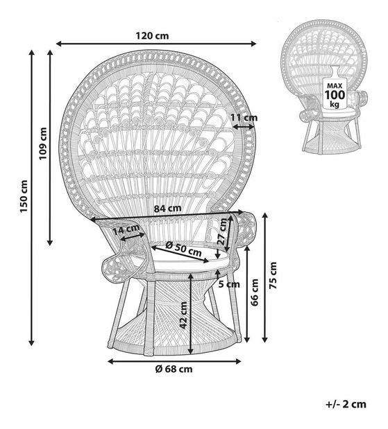 Fotoliu ELEMIA (bej)