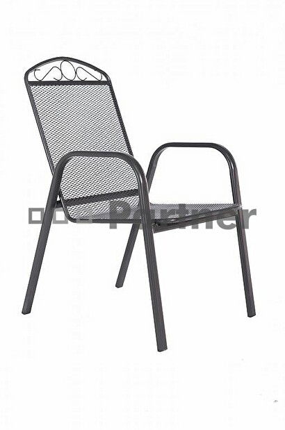 Záhradná stolička Grey šedá (kov)