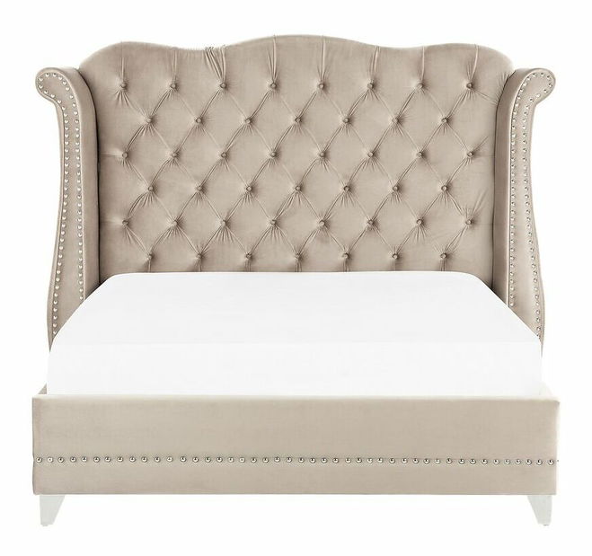 Pat matrimonial 180 cm Aidan (bej) (cu somieră)