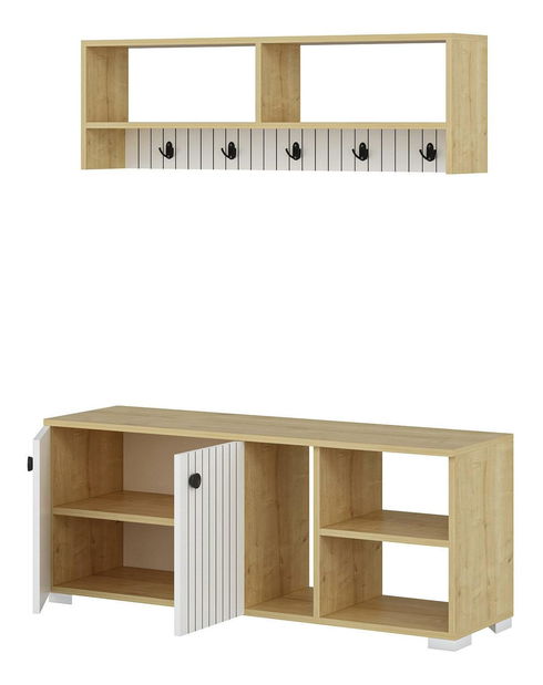 Set za predsoblje Vabite 1 (bijela + zafirov hrast)