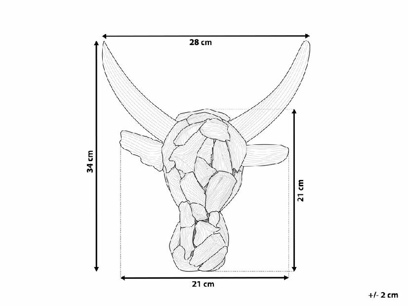 Dekorativna figurica BONAO 34 cm (drvo) (svijetlo drvo)