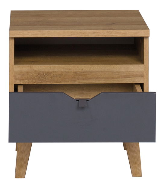 Noptieră Mimone NS (Stejar auriu + grafit)
