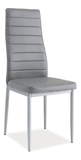 Jedálenská stolička Harold (sivá + hliník)