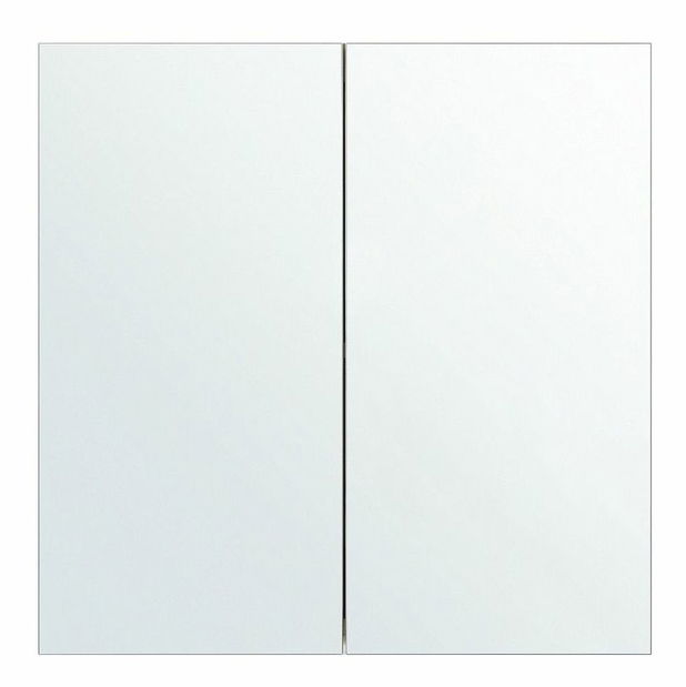 Kúpeľňová skrinka Navza (biela + strieborná)