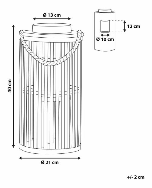 Felinar LIRAZ 40 cm (negru)