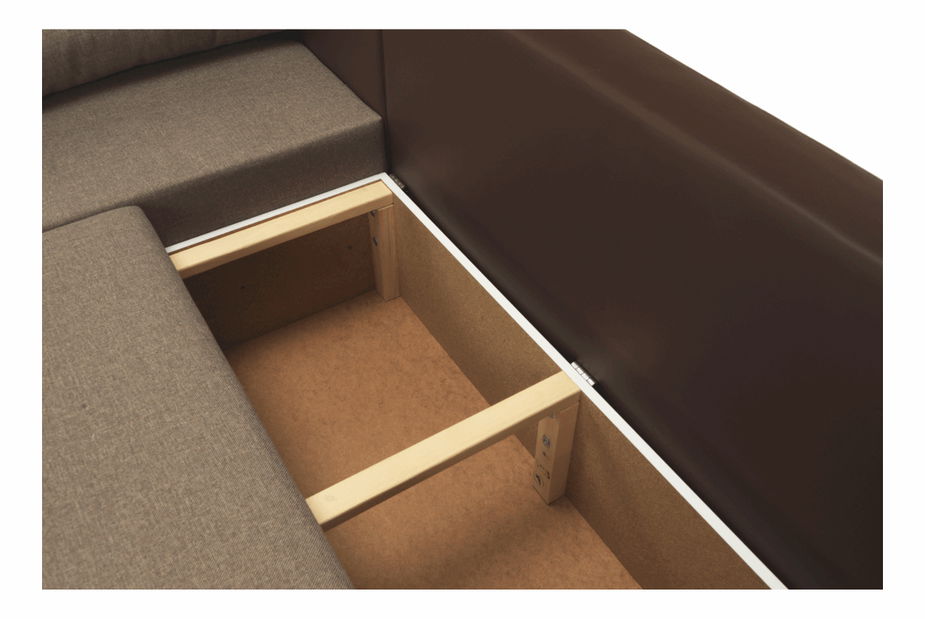 Rohová sedačka Udan hnedá (P)