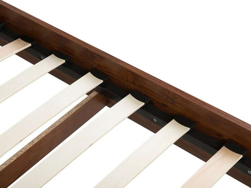 Manželská posteľ 180 cm MILLET (s roštom) (tmavé drevo)