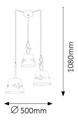 Závesné svietidlo Anna 2234 (matná biela)
