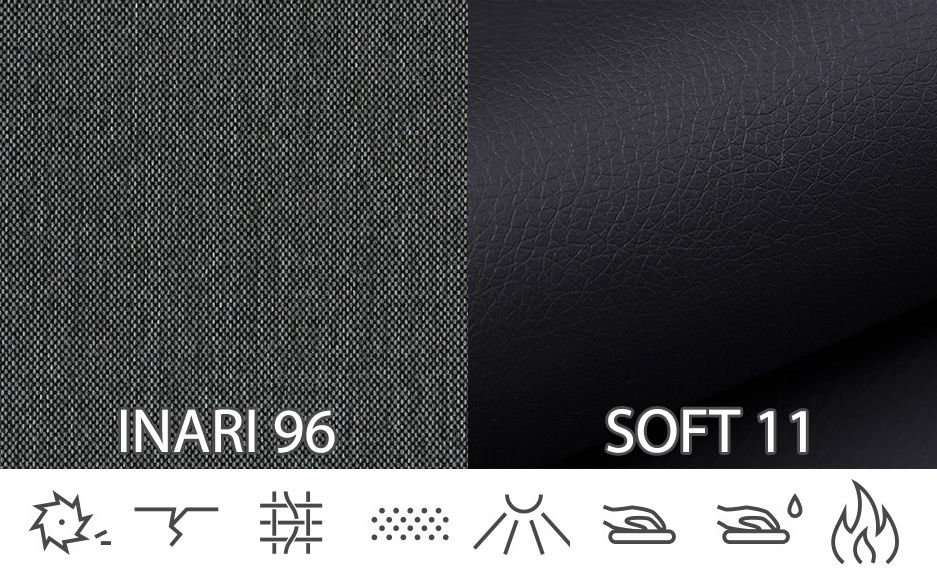 Sarok kanapé Malva (szürke + fekete) (J)