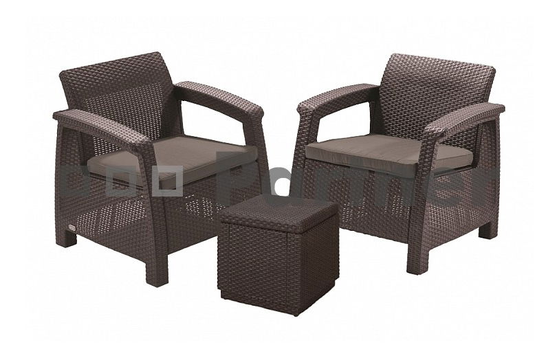 Záhradná zostava Corfu balcony (um. Ratan) *vankúše ZADARMO