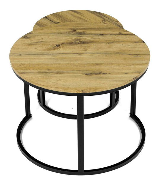 Set 2 konferenčných stolíkov Conjugar (dub divoký)