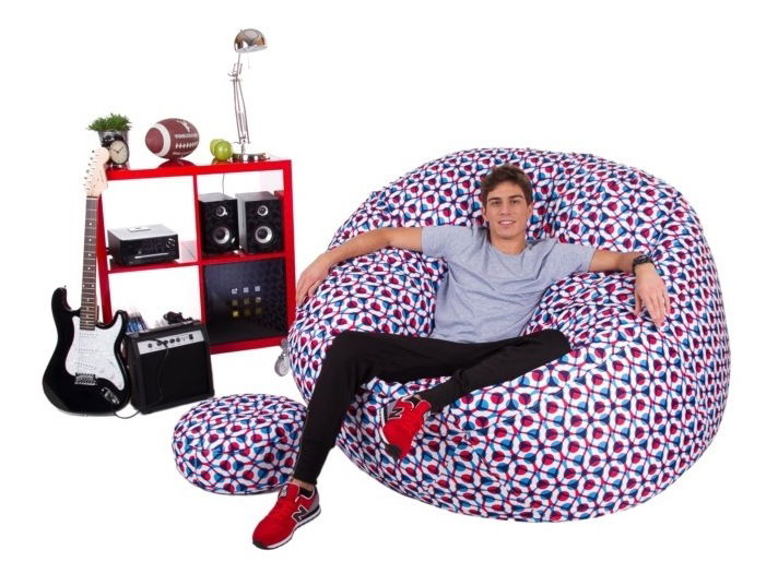 Fotoliu puf cu taburete Biggy Mom XXXXL (multicolor)