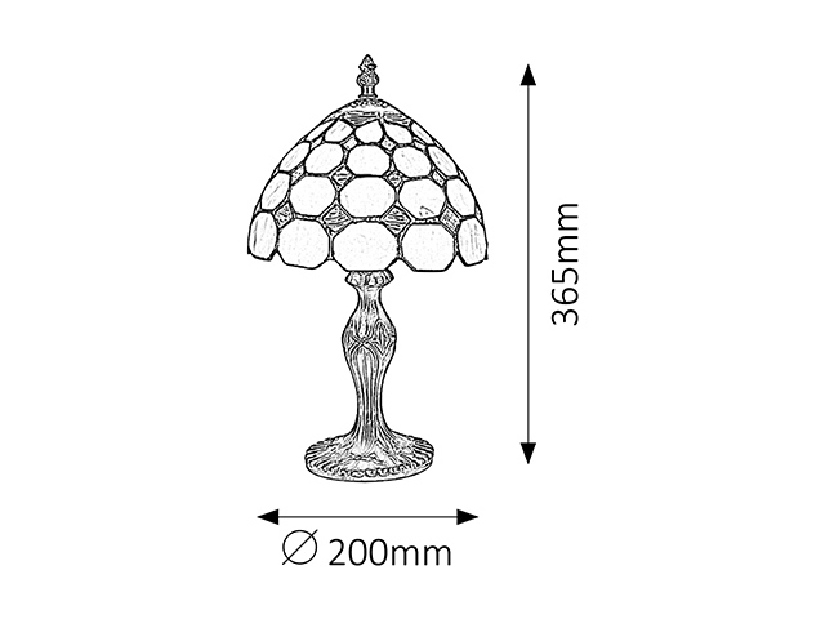 Stolová lampa Marvel 8072 (bronzová + viacfarebné)