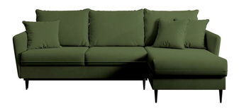 Sarokkanapé Vivaldio L  (zöld + fekete)