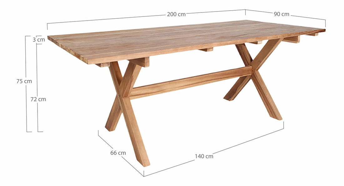 Záhradný stôl Msaninaina (prírodná)