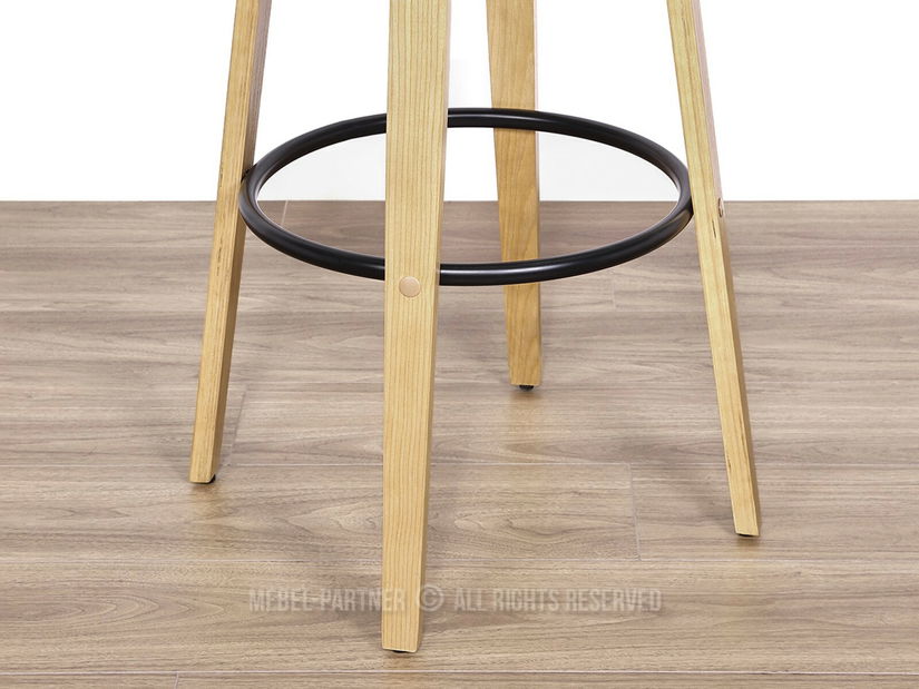 Scaun bar Elynah 75 (negru + stejar)