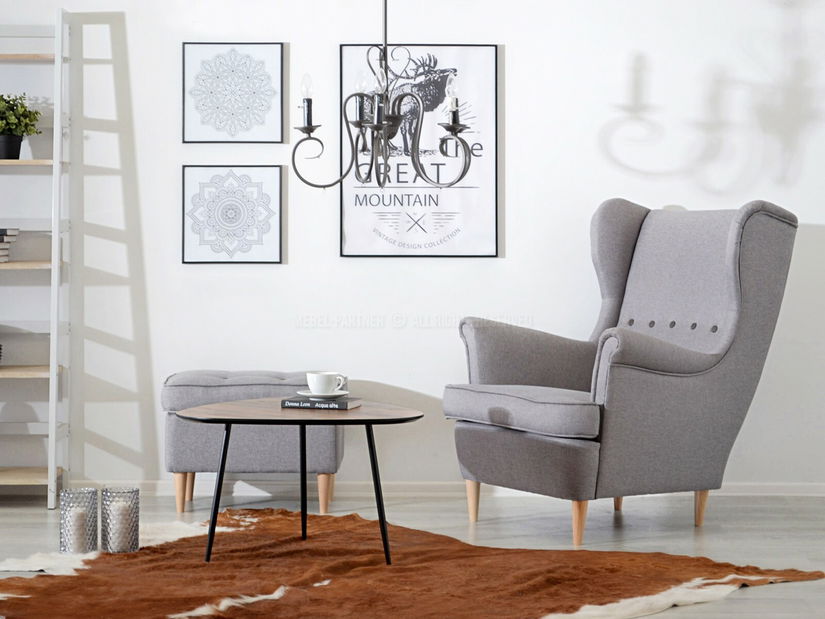 Dohányzóasztal Rossi Xl (dió + fekete)