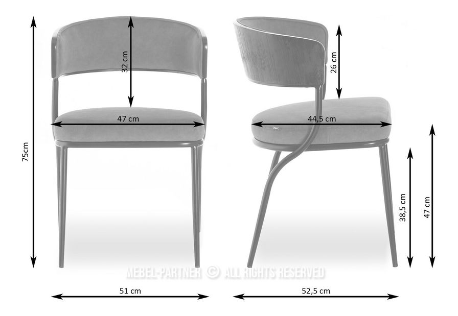 Stolička Marta K (khaki + čierna)