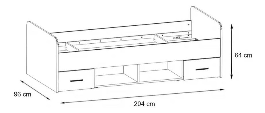 Cameră pentru copii Solomon (stejar sonoma + alb)