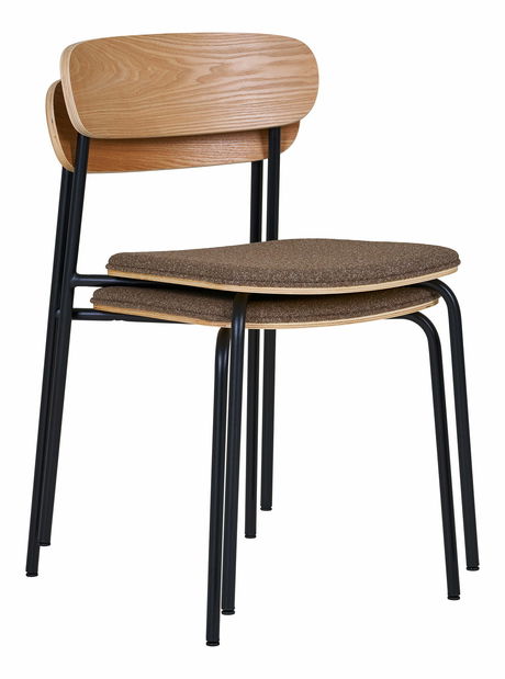 Jedálenská stolička Emelina 1 (prírodná + hnedá + čierna)