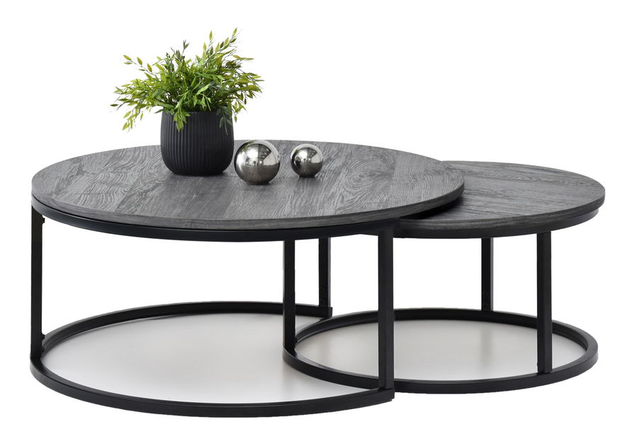 Konferenčný stolík Kolja Zest Xl (sivá + čierna)