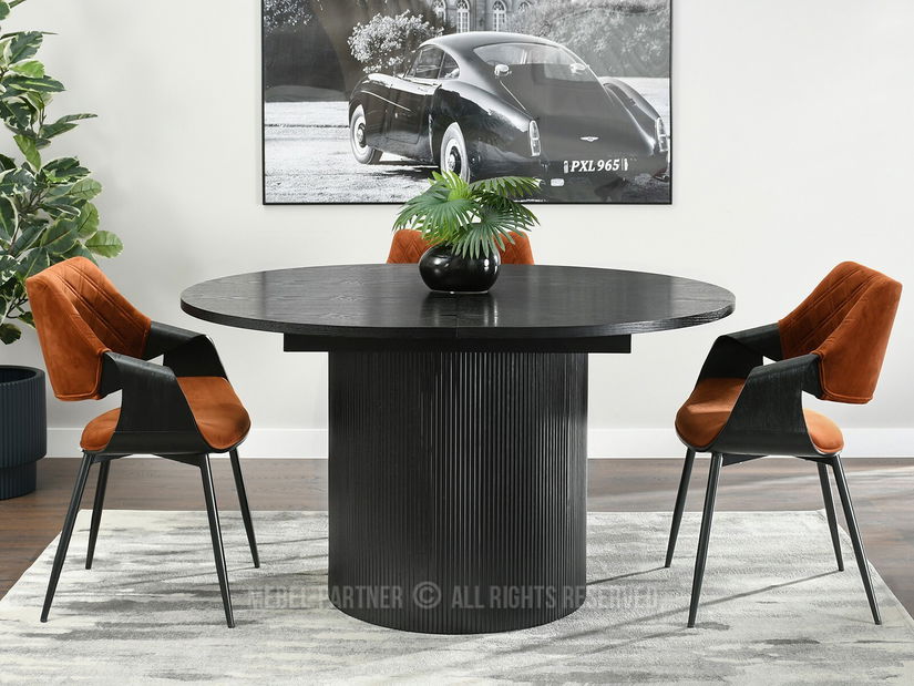 Blagovaonski stol Paga (crno drvo + crna)