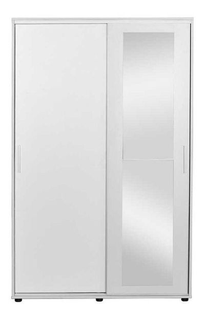 Ormar s kliznim vratima Primrose (bijela) (s ogledalom)