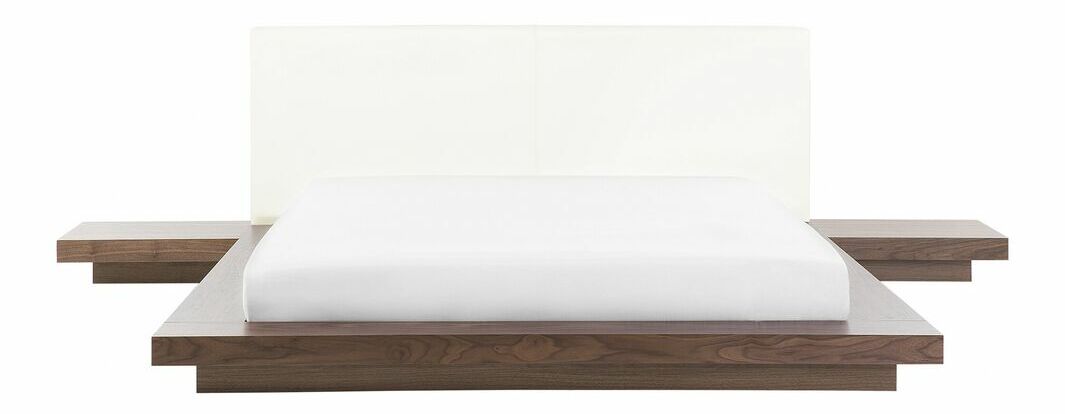 Manželská posteľ 160 cm ZEPHYRE (s roštom) (hnedá)